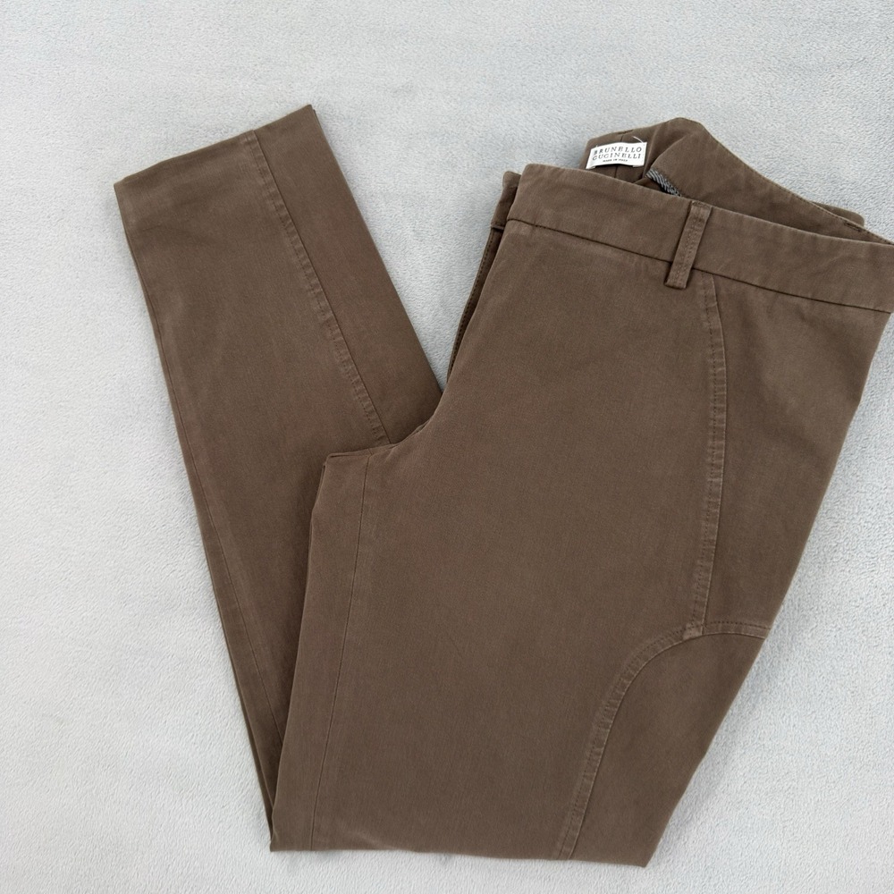 Brunello Cucinelli Pants Trousers Cropped Strech Womens size 12 Made In Italy